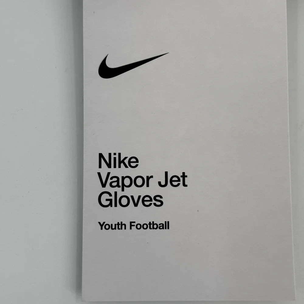 Nike Vapor Jet Football Gloves Youth Medium White Red Magnigrip